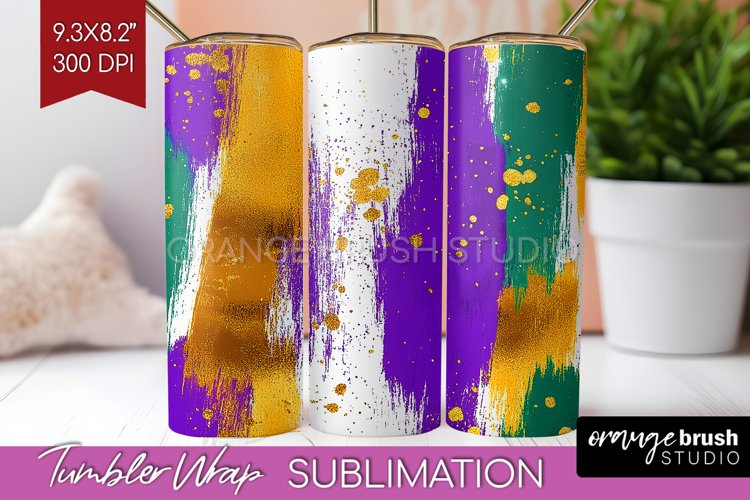 Mardi Gras Tumbler Wrap - Carnival Tumbler PNG Sublimation