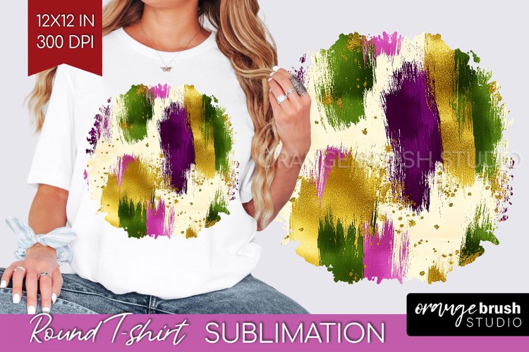 Mardi Gras Round Tshirt Background - Carnival PNG