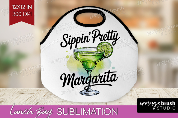 Margarita Cocktail Lunch Bag Summer Drink Lunch Bug PNG