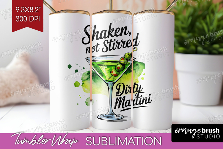 Martini Cocktail Tumbler Wrap Summer Drink Tumbler PNG