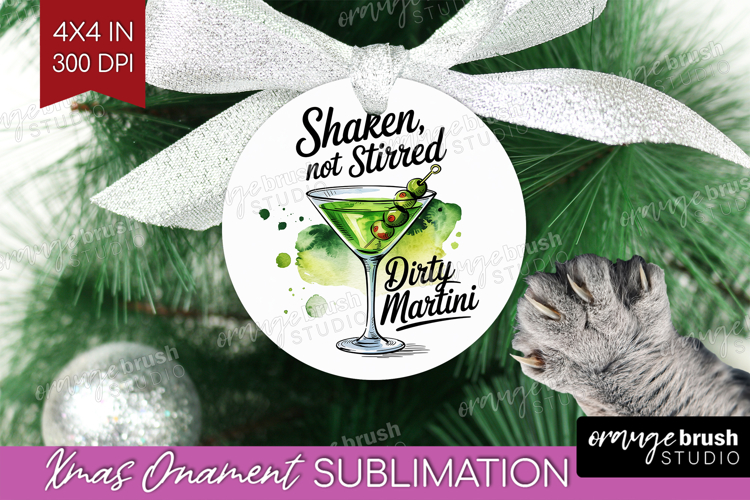 Martini Cocktail Ornament PNG Summer Drink PNG Sublimation