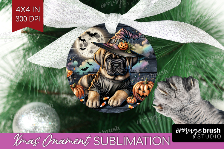 Mastiff Dog Ornament PNG Halloween PNG Sublimation