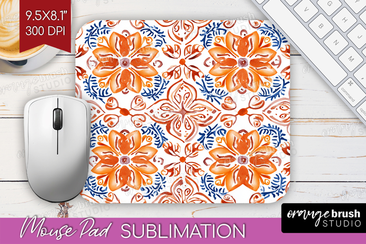 Mediterranean Mouse Pad Sublimation - Italian Tile Mousepad