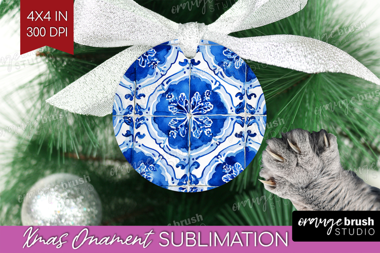 Mediterranean Ornament PNG - Italian Tile PNG Sublimation