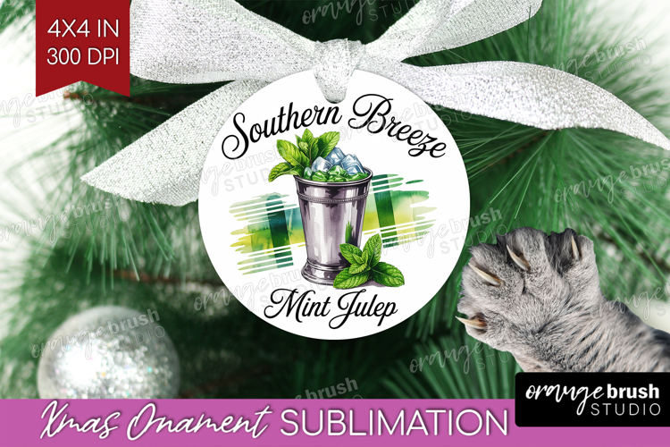 Mint Julep Cocktail Ornament PNG Summer Drink PNG