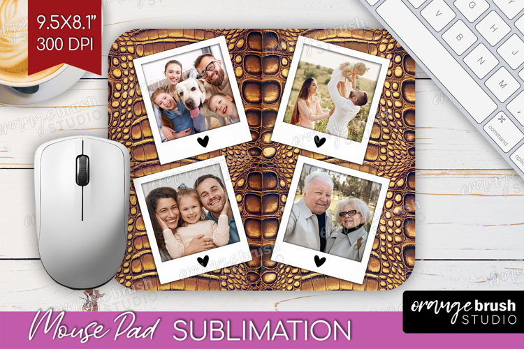 Animal Print Photo Mouse Pad PNG - Wild Animal Picture Frame