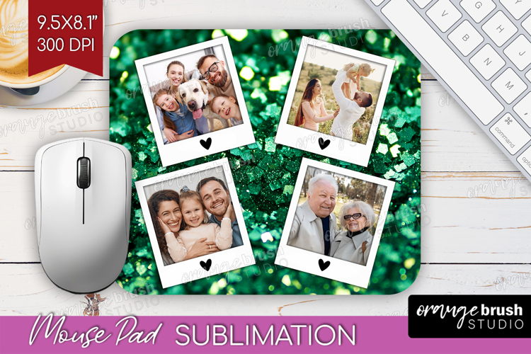 Glitter Photo Mouse Pad PNG - Sparkle Picture Frame Mouse