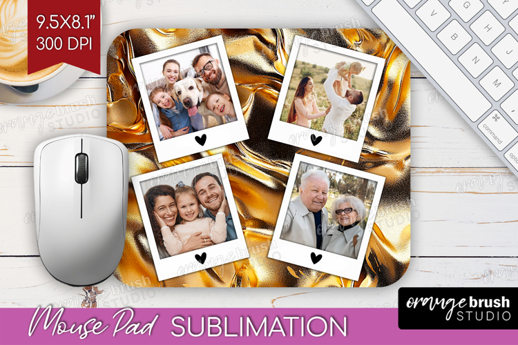 Rose Gold Photo Mouse Pad PNG - Abstract Picture Frame Mouse
