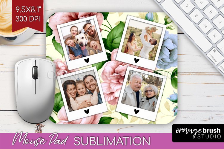 Spring Photo Mouse Pad PNG - Flowers Picture Frame Mouse Pad