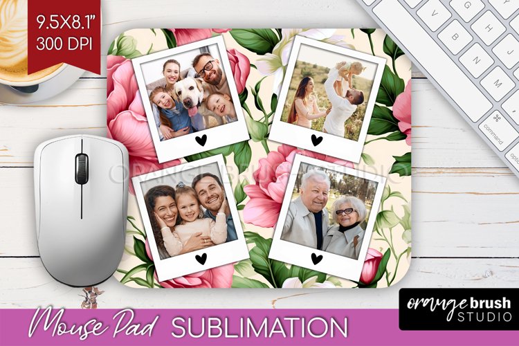 Spring Photo Mouse Pad PNG - Flowers Picture Frame Mouse Pad