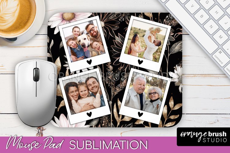 Photo Mouse Pad Sublimation, Floral Mouse Pad Picture Frame example image 1