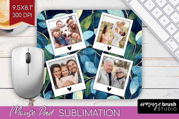 Eucalyptus Photo Mouse Pad PNG - Botanical Picture Frame Pad