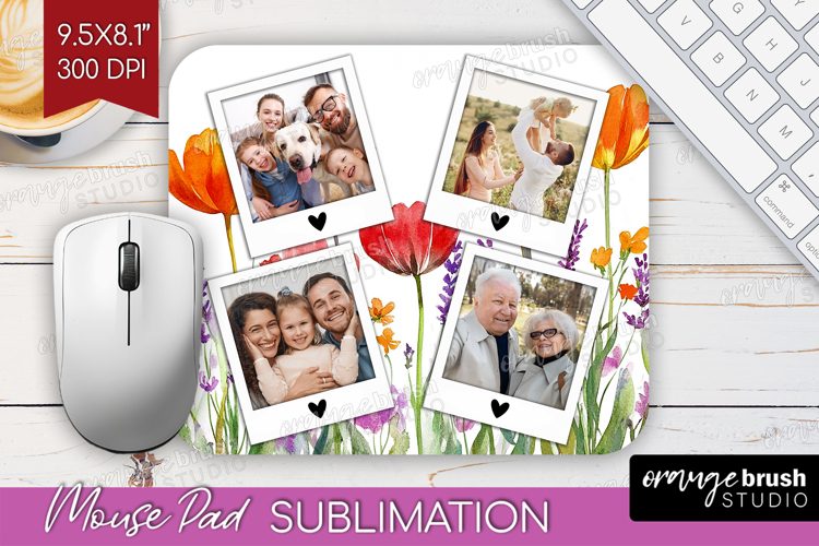 Wildflowers Photo Mouse Pad PNG - Summer Flowers Picture Pad