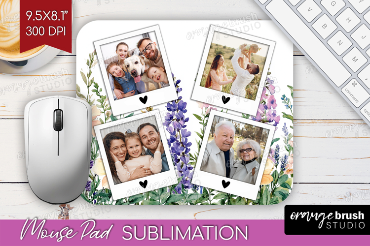 Wildflowers Photo Mouse Pad PNG - Summer Flowers Picture Pad