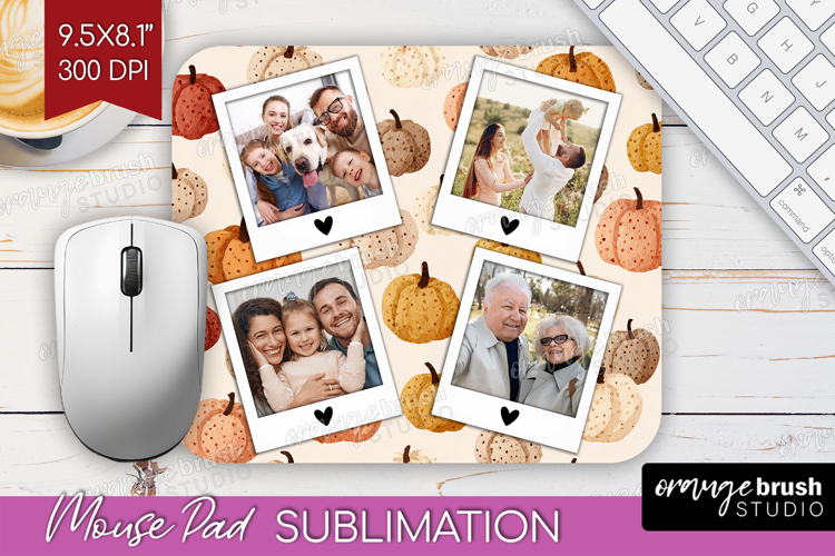 Pumpkun Photo Mouse Pad PNG - Fall Picture Frame Mouse Pad