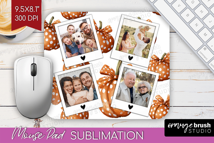 Pumpkun Photo Mouse Pad PNG - Fall Picture Frame Mouse Pad