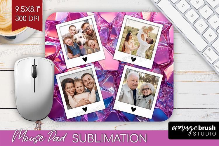 Gem Texture Photo Mouse Pad PNG - Gemstone Picture Frame Pad