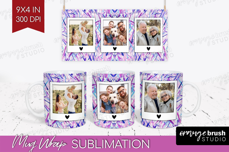Brush Stroke Photo Mug Wrap PNG - Abstract Texture Picture