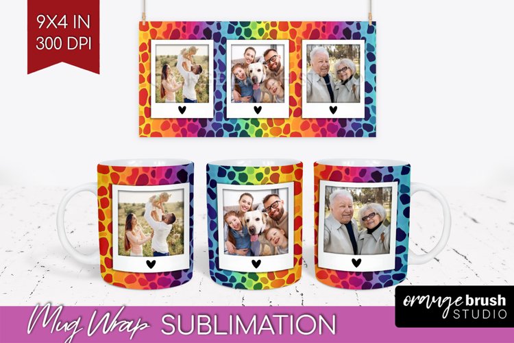 Leopard Print Photo Mug Wrap PNG - Animal Pattern Picture