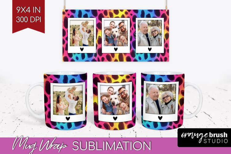 Leopard Print Photo Mug Wrap PNG - Animal Pattern Picture