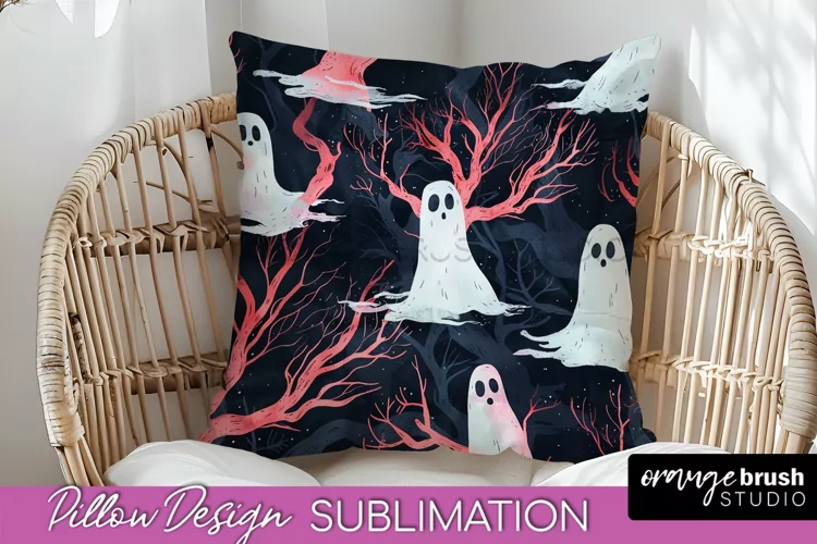 Neon Halloween Pillow Sublimation - Spooky Pillow Cover