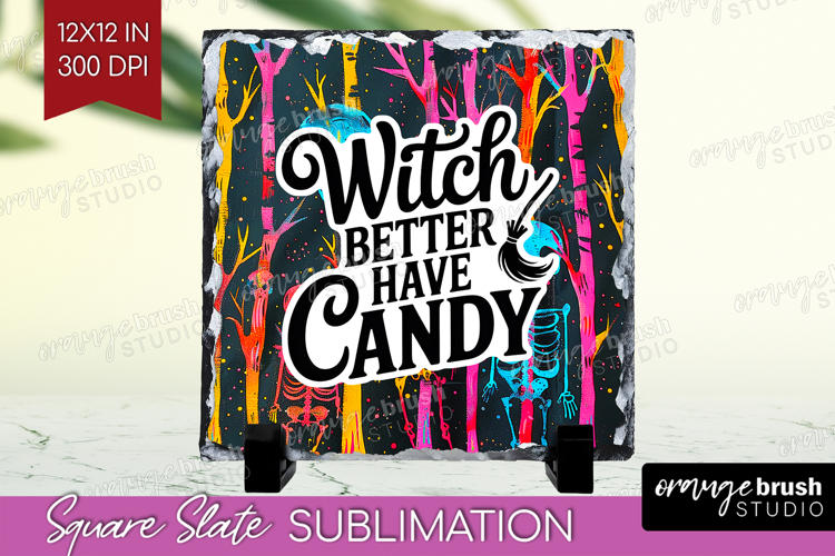Sarcastic Quote Slate PNG - Halloween Square Slate