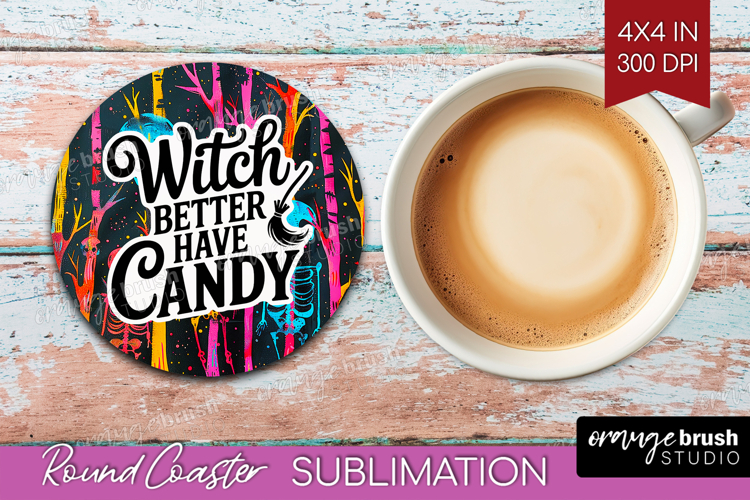 Sarcastic Quote Round Coaster - Halloween Coaster PNG