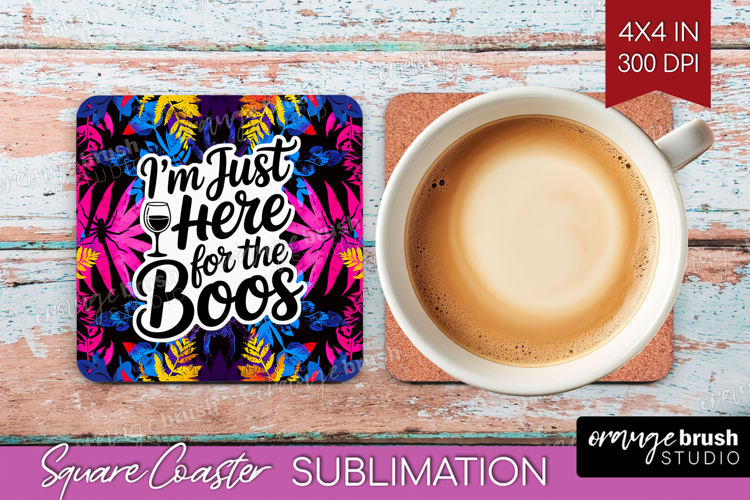 Sarcastic Quote Square Coaster - Halloween Coaster PNG