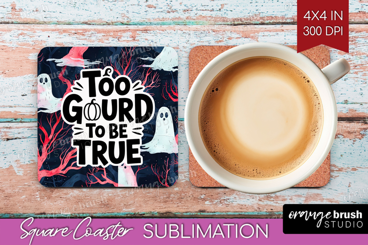 Sarcastic Quote Square Coaster - Halloween Coaster PNG