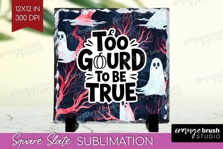 Sarcastic Quote Slate PNG - Halloween Square Slate