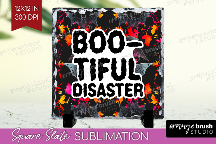 Sarcastic Quote Slate PNG - Halloween Square Slate