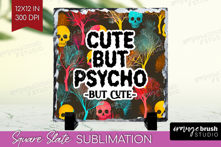 Sarcastic Quote Slate PNG - Halloween Square Slate