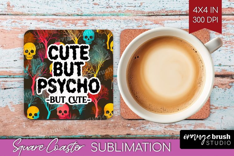 Sarcastic Quote Square Coaster - Halloween Coaster PNG