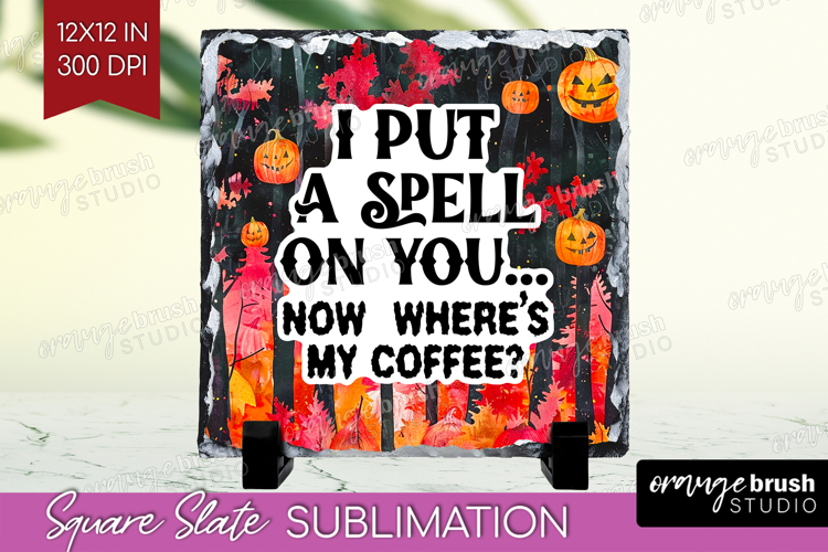 Sarcastic Quote Slate PNG - Halloween Square Slate