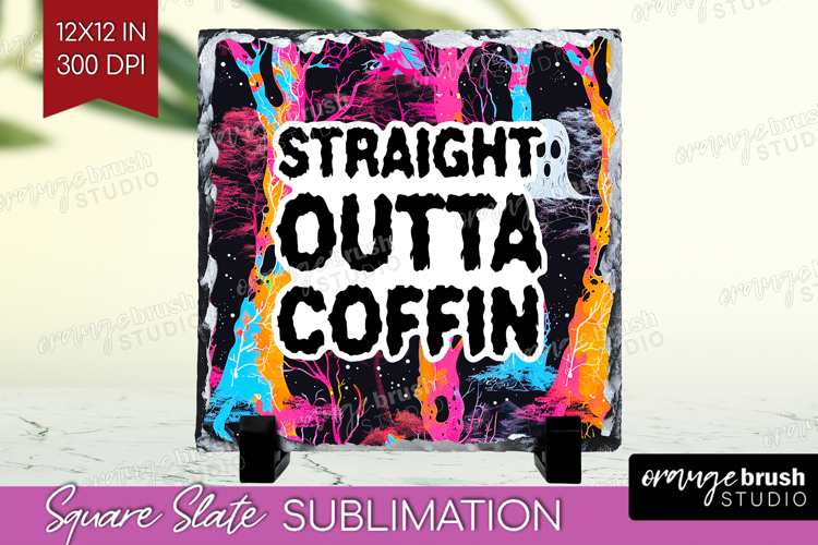 Sarcastic Quote Slate PNG - Halloween Square Slate