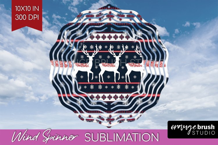 Nordic Christmas Wind Spinner Sublimation PNG example image 1
