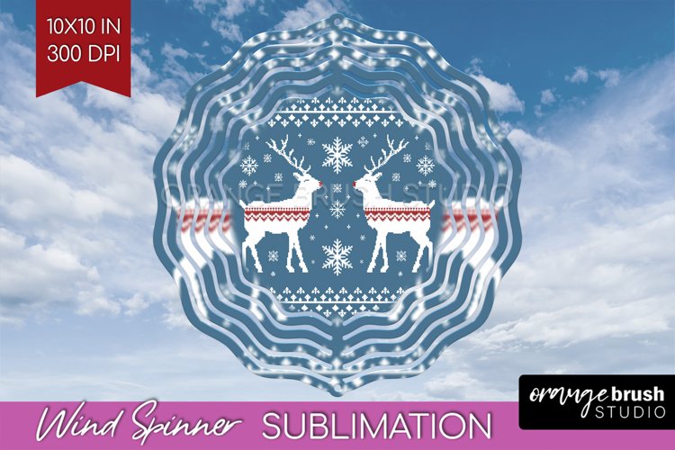 Nordic Christmas Wind Spinner Sublimation PNG example image 1