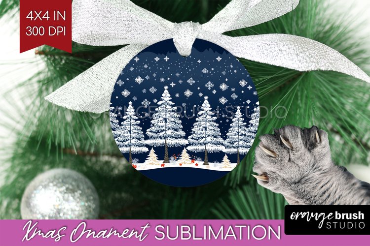 Nordic Christmas Ornament PNG - Winter Pattern Sublimation