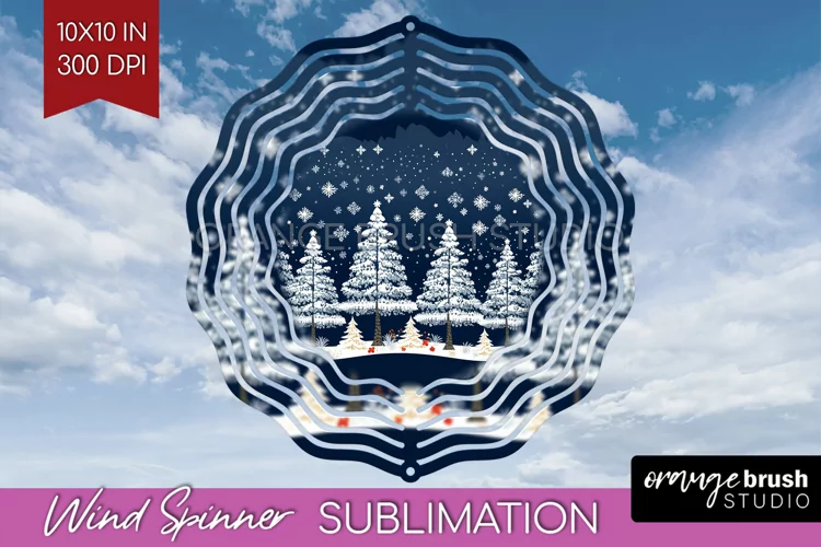 Nordic Christmas Wind Spinner Sublimation PNG