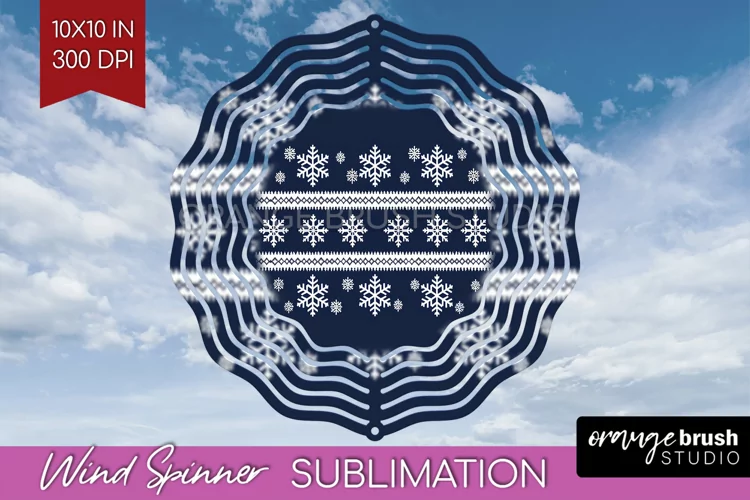 Nordic Christmas Wind Spinner Sublimation PNG