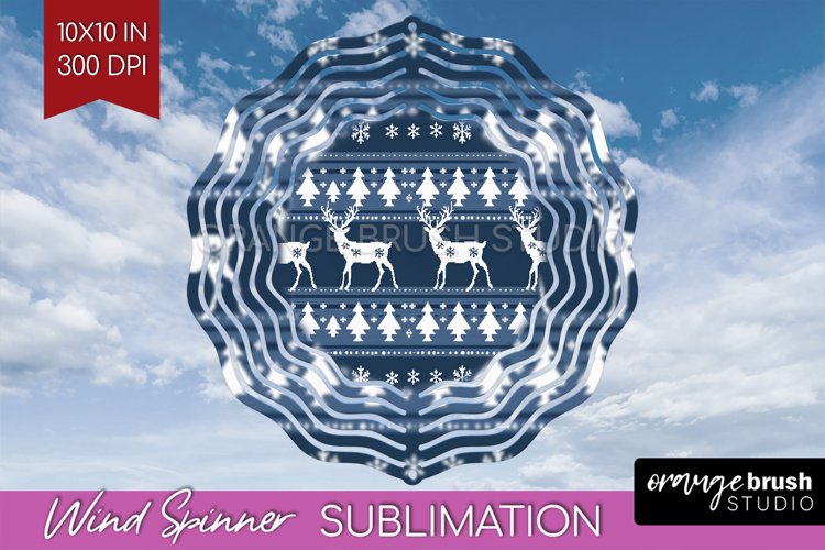 Nordic Christmas Wind Spinner Sublimation PNG example image 1