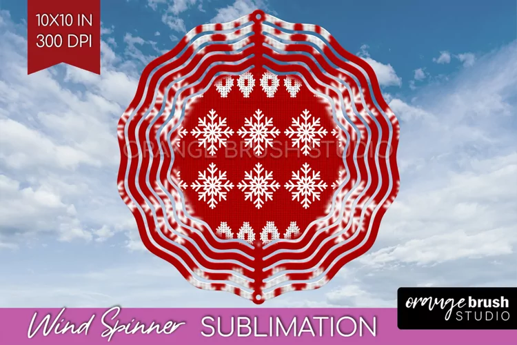Nordic Christmas Wind Spinner Sublimation PNG