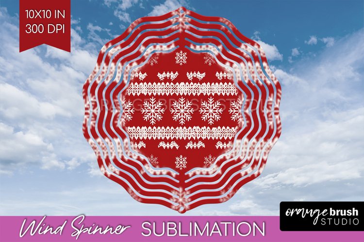 Nordic Christmas Wind Spinner Sublimation PNG example image 1