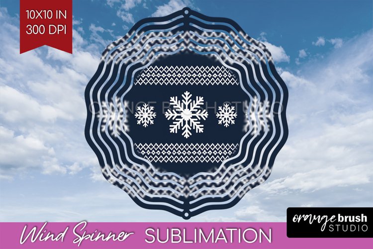 Nordic Christmas Wind Spinner Sublimation PNG example image 1