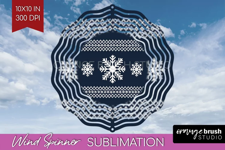 Nordic Christmas Wind Spinner Sublimation PNG