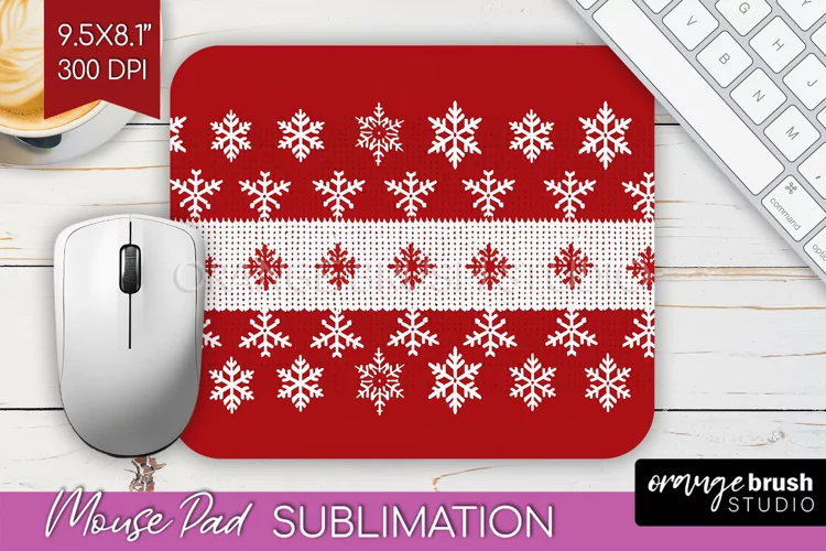 Nordic Christmas Mouse Pad Sublimation - Winter Mousepad PNG