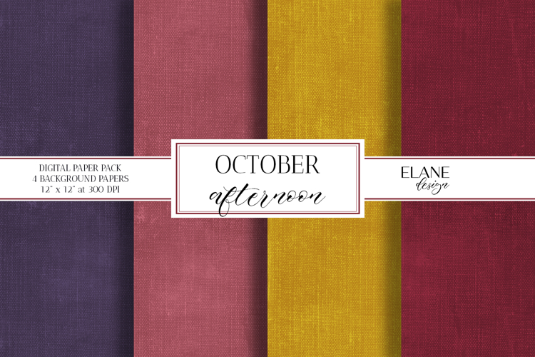 Fall Digital Paper, Autumn Printable Cardstock, Burlap Paper