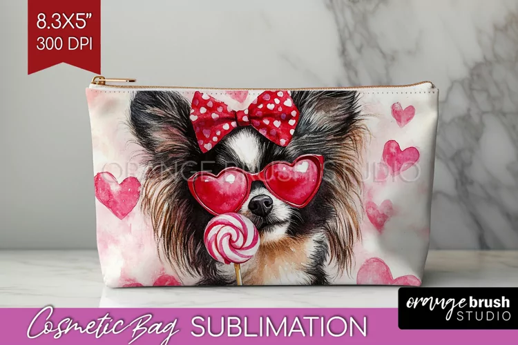 Papillon Valentine Cosmetic Bag Valentines Day Makeup Bag