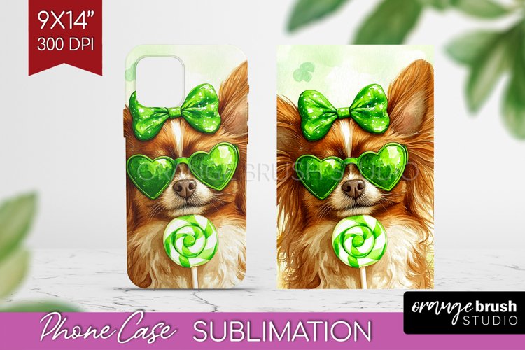 Papillon St. Patricks Day Dog Phone Case PNG Dog Case PNG