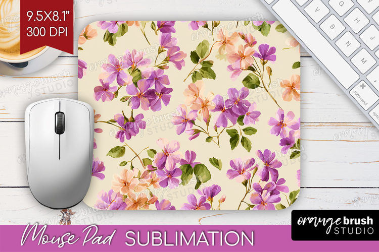 Pastel Flowers Mouse Pad Sublimation - Summer Mousepad PNG